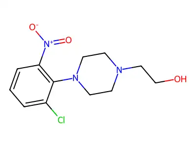 2-[4-(2-Chloro-6-nitrophenyl)piperazin-1-yl]ethanol structure