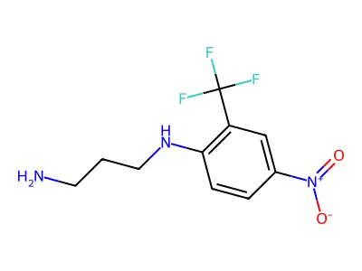 N1-(4-Nitro-2-trifluoromethyl-phenyl)-propane-1,3-diamine structure