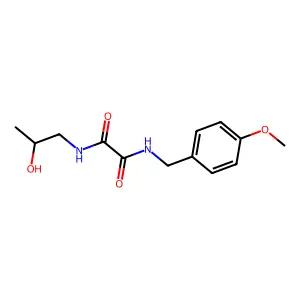 N'-(2-hydroxypropyl)-N-[(4-methoxyphenyl)methyl]oxamide structure