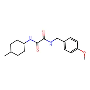 N-(4-methoxybenzyl)-N'-(4-methylcyclohexyl)ethanediamide structure