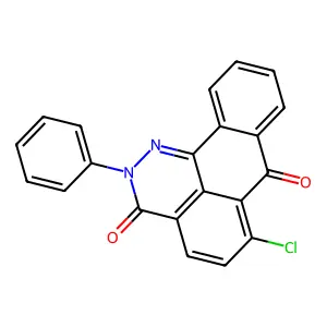 6-chloro-2-phenyl-2H-dibenzo[de,h]cinnoline-3,7-dione structure