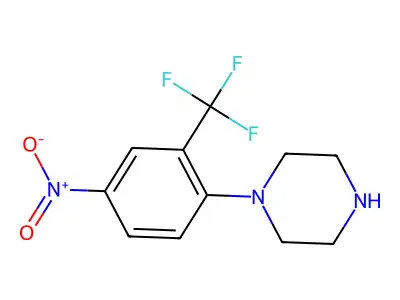 1-[4-Nitro-2-(trifluoromethyl)phenyl]piperazine structure