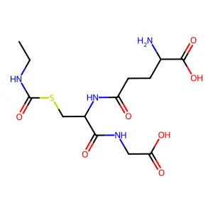 Glycine, N-(S-((ethylamino)carbonyl)-N-L-gamma-glutamyl-L-cysteinyl)- structure