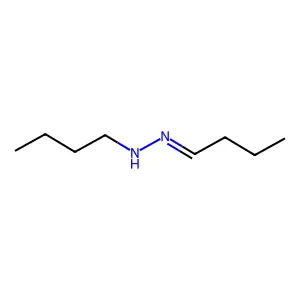 Butanal, 2-butylhydrazone structure
