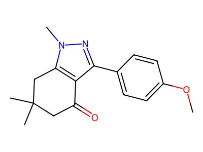 3-(4-Methoxyphenyl)-1,6,6-trimethyl-5,7-dihydroindazol-4-one structure