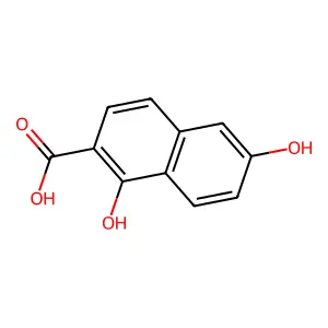 2-Naphthalenecarboxylic acid, 1,6-dihydroxy- structure