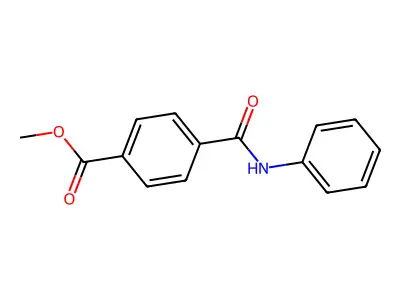Methyl 4-anilinocarbonylbenzoate structure