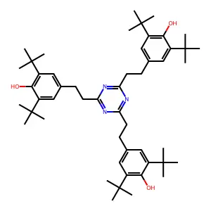 4-[2-[4,6-bis[2-(3,5-ditert-butyl-4-hydroxyphenyl)ethyl]-1,3,5-triazin-2-yl]ethyl]-2,6-ditert-butylphenol structure