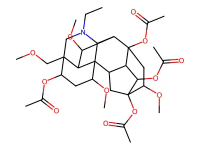Pseudaconine tetraacetate structure