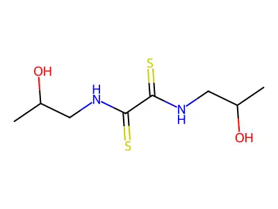 N~1~,N~2~-Bis(2-hydroxypropyl)ethanebis(thioamide) structure
