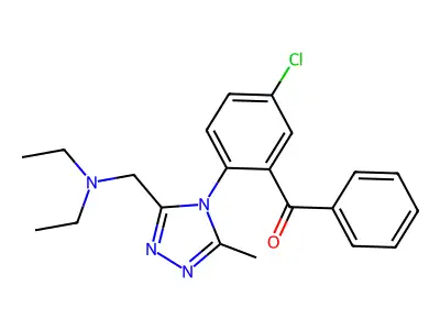 5-Chloro-2-(3-((diethylamino)methyl)-5-methyl-4H-1,2,4-triazol-4-yl)benzophenone structure