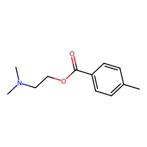 Ptoluicacidnndimethylaminoethylester structure