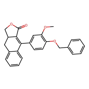 4-(3-methoxy-4-phenylmethoxyphenyl)-9,9a-dihydro-1H-benzo[f][2]benzofuran-3-one structure