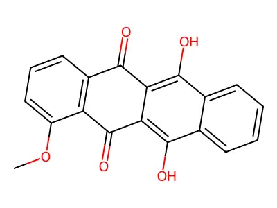 6,11-Dihydroxy-1-methoxytetracene-5,12-dione structure