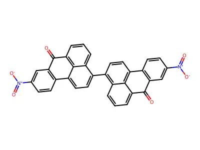 [3,3'-Bi-7H-benz[de]anthracene]-7,7'-dione, 9,9'-dinitro- structure