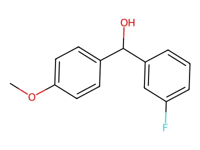 (3-Fluorophenyl)(4-methoxyphenyl)methanol structure