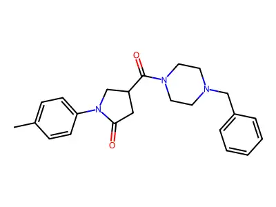 4-(4-Benzylpiperazine-1-carbonyl)-1-(4-methylphenyl)pyrrolidin-2-one structure