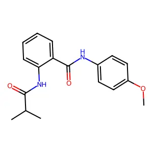 N-(4-methoxyphenyl)-2-(2-methylpropanoylamino)benzamide structure