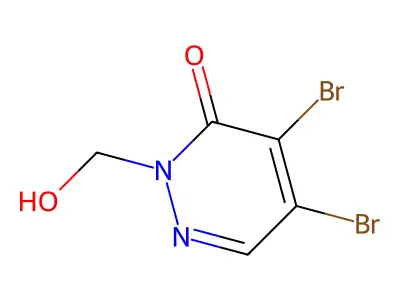 3(2H)-Pyridazinone, 4,5-dibromo-2-(hydroxymethyl)- structure