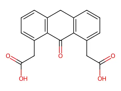 9(10H)-Anthracenone, 1,8-bis(acetyloxy)- structure