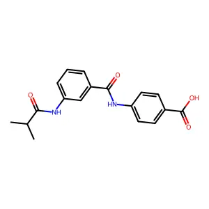 4-[[3-(2-Methylpropanoylamino)benzoyl]amino]benzoic acid structure