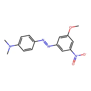 Azobenzene, 3-methoxy-4'-dimethylamino-5-nitro- structure