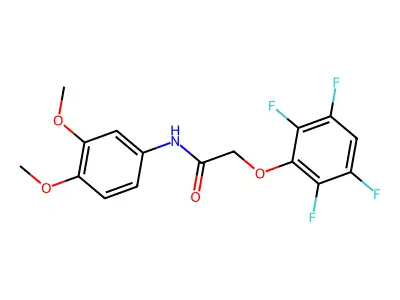 N-(3,4-dimethoxyphenyl)-2-(2,3,5,6-tetrafluorophenoxy)acetamide structure