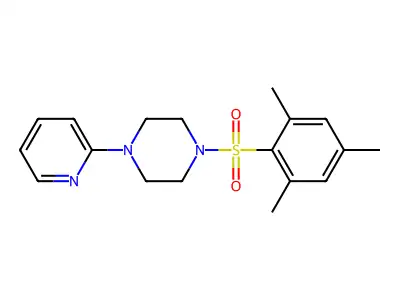 4-(2-Pyridyl)-1-((2,4,6-trimethylphenyl)sulfonyl)piperazine structure