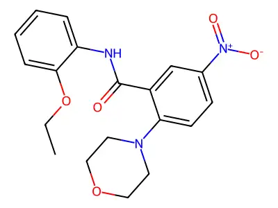 N-(2-ethoxyphenyl)-2-morpholin-4-yl-5-nitrobenzamide structure