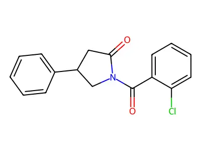1-(2-Chlorobenzoyl)-4-phenylpyrrolidin-2-one structure