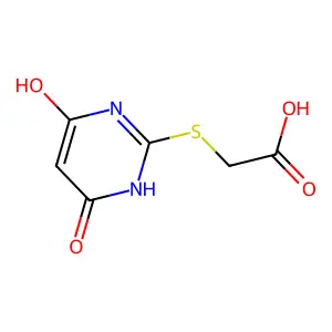 [(4,6-Dihydroxypyrimidin-2-YL)thio]acetic acid structure