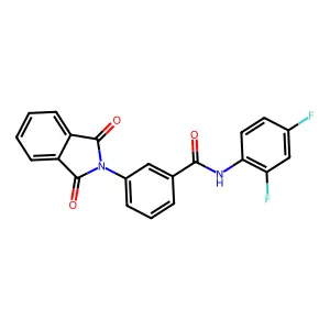 N-(2,4-difluorophenyl)-3-(1,3-dioxoisoindol-2-yl)benzamide structure