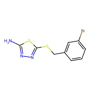 5-[(3-Bromobenzyl)thio]-1,3,4-thiadiazol-2-amine structure