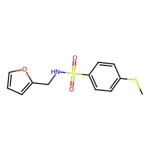 Benzenesulfonamide, N-furfuryl-4-methylthio- structure