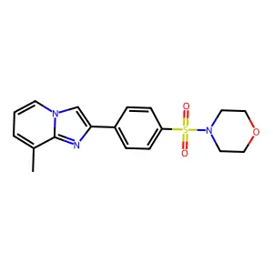4-[4-(8-Methylimidazo[1,2-a]pyridin-2-yl)phenyl]sulfonylmorpholine structure
