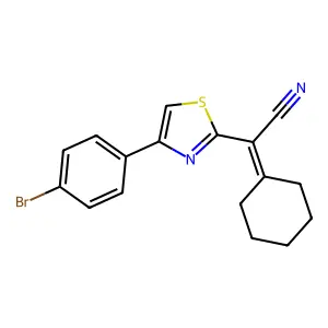 2-[4-(4-Bromophenyl)-1,3-thiazol-2-yl]-2-cyclohexylideneacetonitrile structure