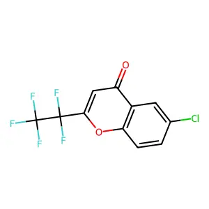 6-Chloro-2-(1,1,2,2,2-pentafluoroethyl)chromen-4-one structure