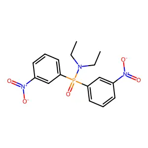 N-bis(3-nitrophenyl)phosphoryl-N-ethylethanamine structure