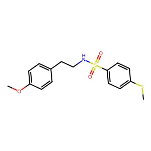 N-[2-(4-methoxyphenyl)ethyl]-4-methylsulfanylbenzenesulfonamide structure