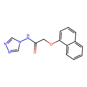 2-naphthalen-1-yloxy-N-(1,2,4-triazol-4-yl)acetamide structure