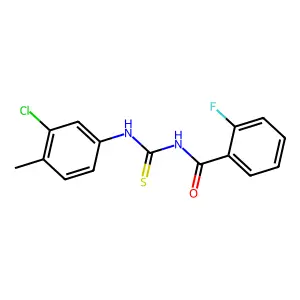 N-[(3-chloro-4-methylphenyl)carbamothioyl]-2-fluorobenzamide structure