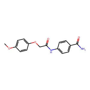 4-{[(4-Methoxyphenoxy)acetyl]amino}benzamide structure