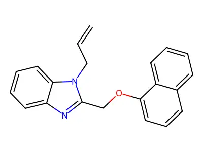 1-allyl-2-((naphthalen-1-yloxy)methyl)-1H-benzo[d]imidazole structure