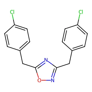 3,5-Bis[(4-chlorophenyl)methyl]-1,2,4-oxadiazole structure