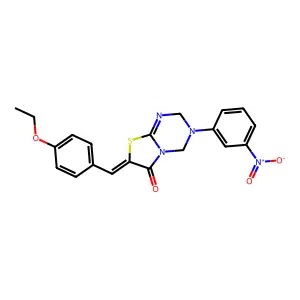 (7Z)-7-[(4-ethoxyphenyl)methylidene]-3-(3-nitrophenyl)-2,4-dihydro-[1,3]thiazolo[3,2-a][1,3,5]triazin-6-one structure