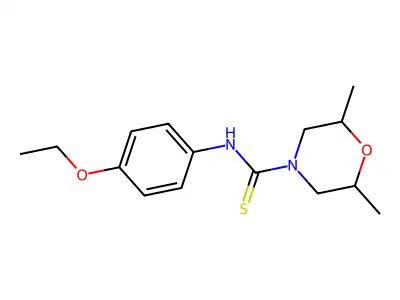 N-(4-ethoxyphenyl)-2,6-dimethylmorpholine-4-carbothioamide structure
