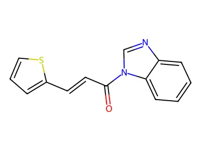 (E)-1-(benzimidazol-1-yl)-3-thiophen-2-ylprop-2-en-1-one structure