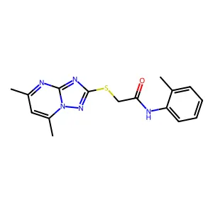 2-[(5,7-dimethyl[1,2,4]triazolo[1,5-a]pyrimidin-2-yl)sulfanyl]-N-(2-methylphenyl)acetamide structure