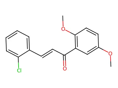 3-(2-Chlorophenyl)-1-(2,5-dimethoxyphenyl)prop-2-en-1-one structure