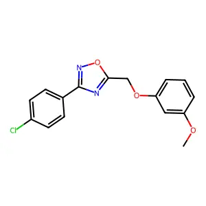 3-(4-Chlorophenyl)-5-[(3-methoxyphenoxy)methyl]-1,2,4-oxadiazole structure